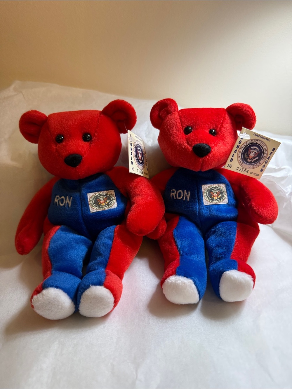 Ronald Regan, Stuffed Beverly Hills Plush Bear, #03554 #03559 of 10,000, ltd.